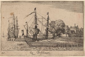 デルフスハーフェン 作： Wenceslaus Hollar