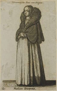 ディエップウーマン 作： Wenceslaus Hollar
