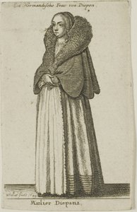 ディエップウーマン 作： Wenceslaus Hollar