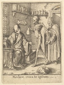 博士、「死の舞踏」より、1651年。 作： Wenceslaus Hollar