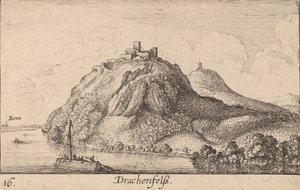 ドラッヘンフェルス、1635年。 作： Wenceslaus Hollar