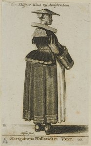 オランダ人船員の妻 作： Wenceslaus Hollar