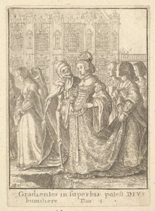 皇后、死のダンス、1651年から。 作： Wenceslaus Hollar