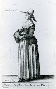 英語の国の女性、1643 作： Wenceslaus Hollar