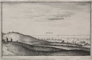 英語ビュー：Old Shoreham、1645。
