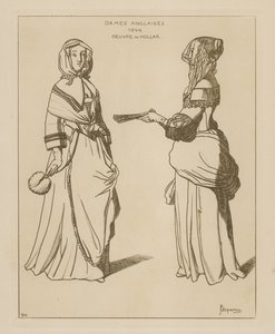 イギリス人女性、1644年 作： Wenceslaus Hollar