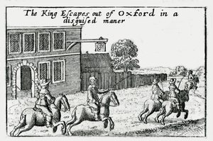 チャールズ1世の変装によるオックスフォードからの脱出 作： Wenceslaus Hollar
