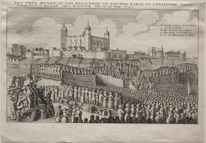 ストラフォード伯爵の処刑、1641年。