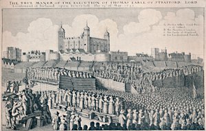 ストラフォード伯爵の処刑、c1641、1903 作： Wenceslaus Hollar