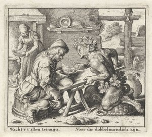 サテュロスと農民の寓話 寓話（シリーズタイトル） 作： Wenceslaus Hollar