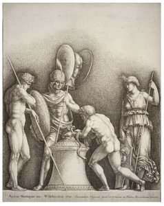 古典的な4人の人物、マンテーニャの後 作： Wenceslaus Hollar