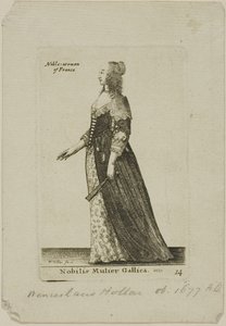 フランスの貴婦人 作： Wenceslaus Hollar