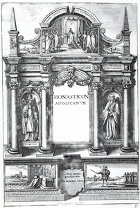 ウィリアム・ダグデールによる「Monasticon Anglicanum」の前絵、c.1718-23 作： Wenceslaus Hollar