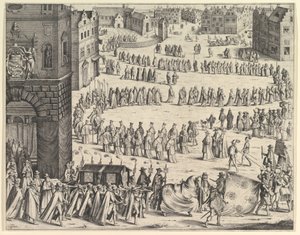 ヨハンバプティストフォンタクシス将軍の葬儀、1645年。 作： Wenceslaus Hollar