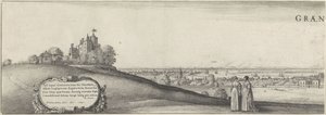 グリニッジの眺め（左図） グリニッジ (オブジェクトのタイトル) 作： Wenceslaus Hollar