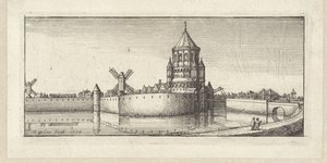 ハールレムの Kleine Houtpoort の眺め 作： Wenceslaus Hollar
