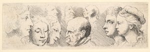 ヘッドスタディ、1644-52。 作： Wenceslaus Hollar