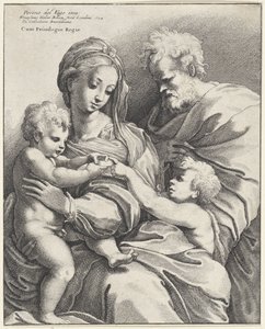 洗礼者ヨハネと聖家族 作： Wenceslaus Hollar