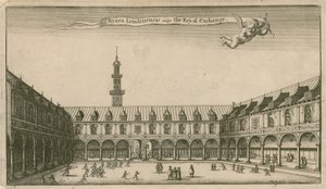 王立証券取引所、ロンドンのインテリア 作： Wenceslaus Hollar