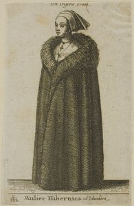 アイルランドの女性 作： Wenceslaus Hollar