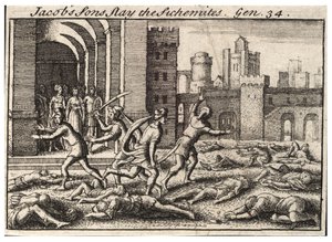 ヤコブの息子たちがシケム人を斬る国 2 作： Wenceslaus Hollar