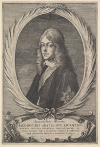 ジェームス、ヨーク公、1651年。 作： Wenceslaus Hollar