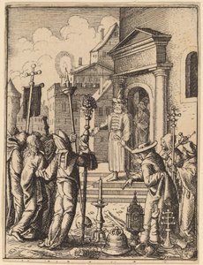 ピラトの前のイエス 作： Wenceslaus Hollar