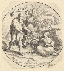 ユダとタマール、1640年。 作： Wenceslaus Hollar
