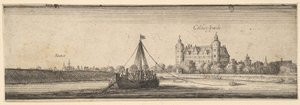 ヘキスト・アム・マイン近くのケルスターバッハ城、1642-44。 作： Wenceslaus Hollar