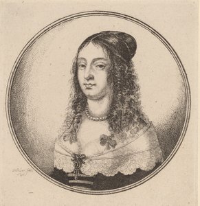 巻き毛にリボンをつけた女性 1646年