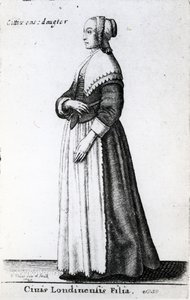 ロンドン市民の娘、1643 作： Wenceslaus Hollar
