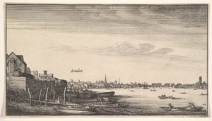 ミルフォード階段から見たロンドン、1643-1644年。 作： Wenceslaus Hollar