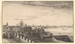 ロンドン、アランデルハウス、1643年。 作： Wenceslaus Hollar