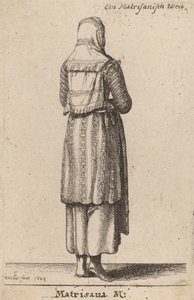 マトリサナ M.、1648 年。 作： Wenceslaus Hollar