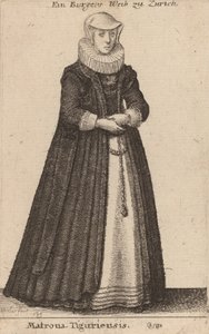 Matrona Tiguriensis, 1649年。 作： Wenceslaus Hollar