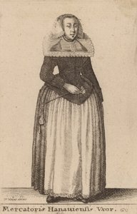 Mercantoris Hanauiensis Vxor. 作： Wenceslaus Hollar