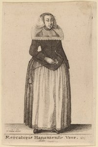 花井の商人の妻 作： Wenceslaus Hollar