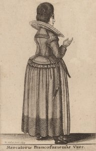Mercatoris Francofurtensis Vxor、17世紀。 作： Wenceslaus Hollar