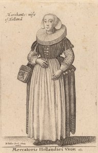 Mercatoris Hollandici Vxor, 1644年。 作： Wenceslaus Hollar