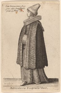 プラハの商人の妻 作： Wenceslaus Hollar