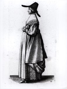 商人の妻、1640 作： Wenceslaus Hollar