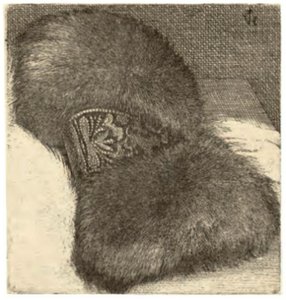 ブロケードバンド付きマフ 作： Wenceslaus Hollar