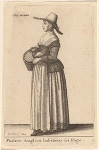 村に住むイギリス人女性 作： Wenceslaus Hollar