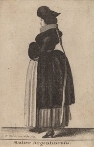 Mulier Argentinensis, 1642年。 作： Wenceslaus Hollar