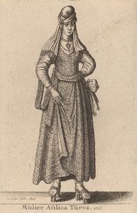 Mulier Aulica Turca, 1644年。 作： Wenceslaus Hollar