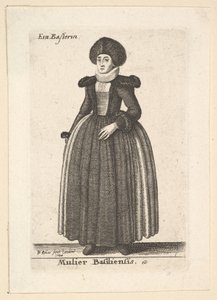 バーゼルの女、バーゼル、1644年。 作： Wenceslaus Hollar