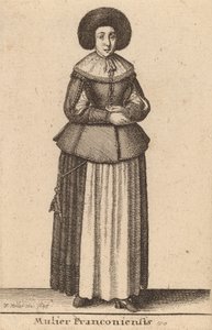Mulier Franconiensis, 1643年。 作： Wenceslaus Hollar