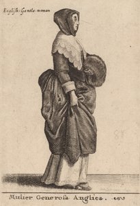 Mulier Generosa Anglica, 1642年。 作： Wenceslaus Hollar