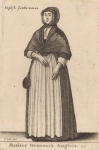 Mulier Generosa Anglica, 1643年。 作： Wenceslaus Hollar