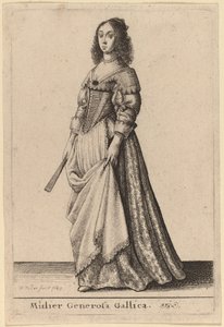 寛大なフランス人女性 作： Wenceslaus Hollar
